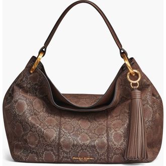DKNY Glenwood Python Suede Shoulder in Brown Multi at Nordstrom