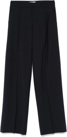 Pantaloni Torino Blauwe Broek met Verborgen Sluiting - Dames - Straight fit broeken - Blauw - S - Broeken