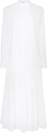 Valentino Garavani Pleated Cotton-Blend Poplin Dress