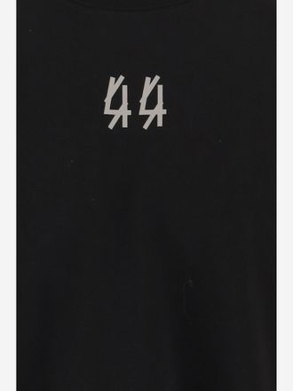 44 Label Group Mens Cotton T-Shirt Logo Print Black T-Shirts And Polos
