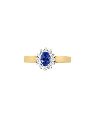 House of Brilliance Haus Of Brilliance 14K 0.48 Ct. Tw. Diamond & Tanzanite Halo Ring