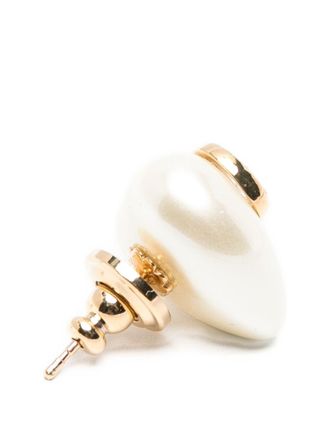 Valentino Garavani VLogo Crystal Embellished Earrings - Gold