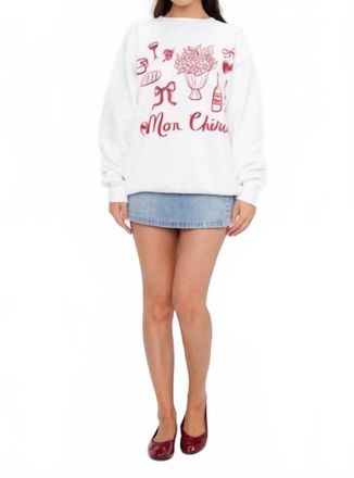 Show me your Mumu Mon Cherie Stanley Sweatshirt In White
