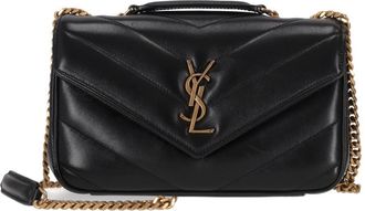 Saint Laurent Black Loulou Small Shoulder Bag