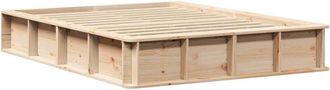 vidaXL Estructura De Cama Marr&oacute;n 120 X 190 Cm Madera Vidaxl