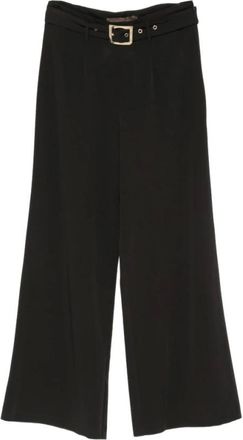 Simona Corsellini Broeken, Dames, Zwart, L, 0003 Pantalone Cav.basso C/cintura