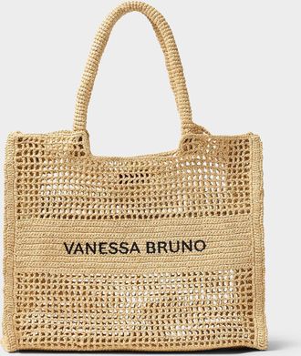 Vanessa Bruno Womens Openwork braided raffia Tote Bag