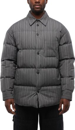 Off-white Dark Grey Shirt Collar Jacket