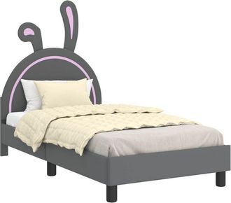 vidaXL Cama Para Ni&ntilde;os Con Cabecero Gris Claro 80 X 160 Cm Pu Vidaxl