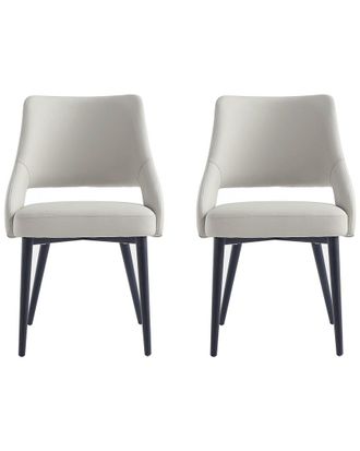 Manhattan Comfort Tremont Modern Leatherette Dining Chair With Metal Legs