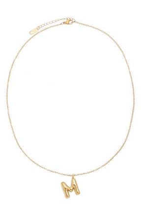 Petit Moments Bubble Initial Necklace in Gold - M at Nordstrom
