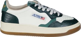 Autry Dark Green Medalist Low Textured Sneakers