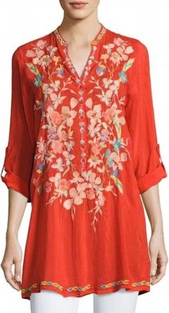 Johnny Was Nikki Tunic In Coral