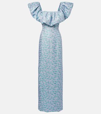 Markarian Rowan floral brocade gown