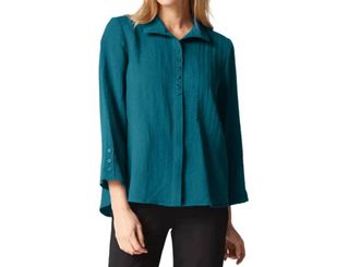 Habitat Express Solid Jill Shirt In Juniper