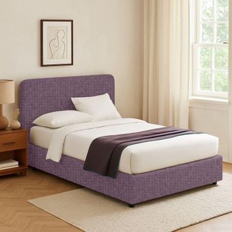 Dmora Cama Doble Wigan, Desenfundable, Hecho En Italia, Violeta Lila