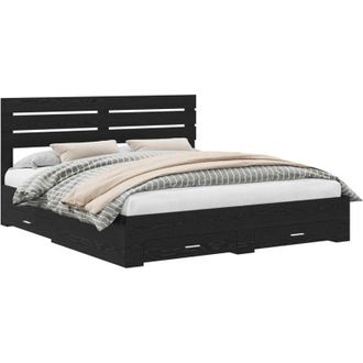 vidaXL Bed Frame with Drawer with Headboard Manual Engineered Wood vidaXL