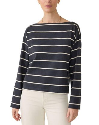 Faherty Sport Jersey Boatneck Top