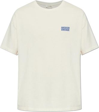 American Vintage Ykobow T-shirt - Heren - T-shirts - Beige - XL - Katoen - Tops