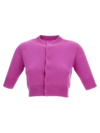 Extreme Cashmere Oleander Pink N.474 Super Little Cropped Cardigan