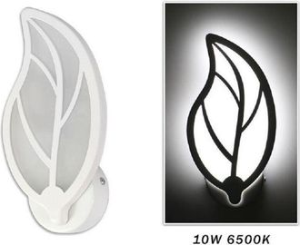 Trade Shop Trade Shop Traesio - Trade Shop - Applique Foglia A Parete 7 Watt Lampada Abat Jour Luce Fredda Calda Naturale E32