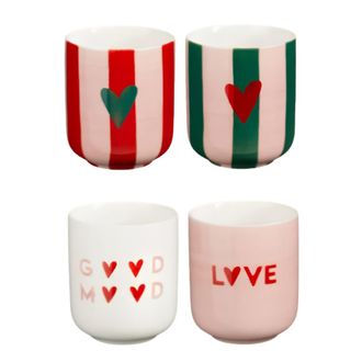 MiCa Decorations Taza con plato blanco h9xb7.5xl7.5cm