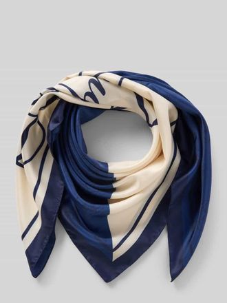 HUGO BOSS Tuch in Satin-Optik Modell AURAZIE_90*90 in Marine, Gr&ouml;&szlig;e 1
