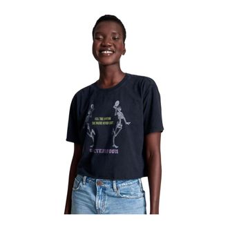 One Teaspoon T-Shirts, female, Blue, Size: 2XS Printed T-Shirt