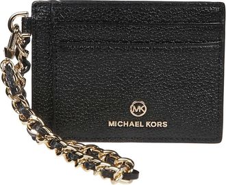 Michael Kors Kleine Chain Creditcardhouder - Dames - Portefeuilles - Zwart - ONE Size - Leer - Accessoires