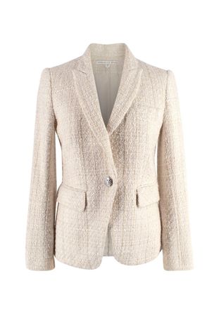 Veronica Beard Ivory Tweed Blazer Size XXS