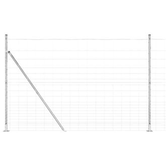 Berkfield Home Field Fence 1.6x25 m Galvanised Steel in Silver