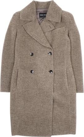 Giorgio Armani Single-Breasted Jassen - Dames - Mantel - Beige - XS - Jassen