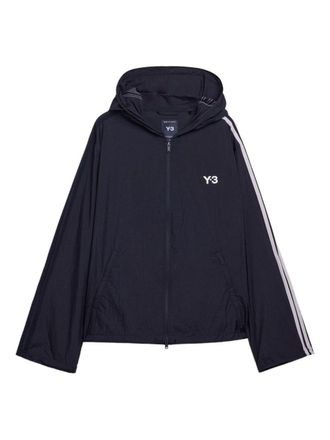 Yohji Yamamoto Mens Logo Zipped Hoodie