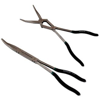 Trade Shop Trade Shop - Pinze Extra Lunghe 13 Becco Curvo A Doppio Snodo Per Valvole Molle 101502