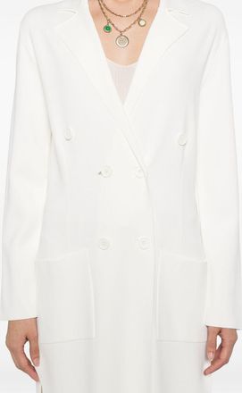 P.A.R.O.S.H. Womens Double-breasted Coat - White viscose - Size Small