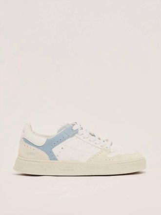 Premiata Womens Quinnd Leather Sneaker In White