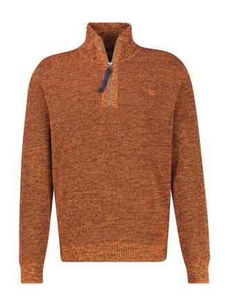 Lerros Troyer LERROS, Herren, Gr. XL, pumpkin orange, Strick, Obermaterial: 100% Baumwolle, unifarben, regular fit normal, ohne Ausschnitt, Rippb&uuml;ndchen, Pul