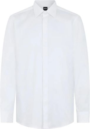 HUGO BOSS H-Hank-K-Party-261 Overhemd - Heren - Zakelijke Overhemden - Wit - 2XL - Katoen - Overhemden