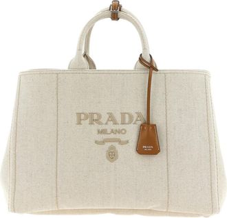 Prada Beige Jardiniere Large Tote