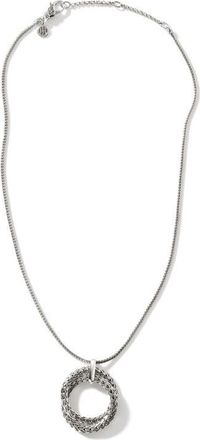 John Hardy Soft Chain Pendant Necklace, Silver, 1.8mm at Nordstrom, Size 18