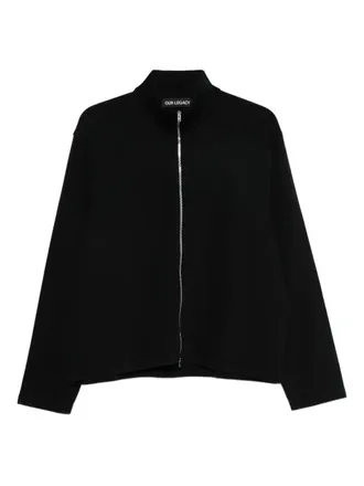 Our Legacy zip-up cardigan - men - Organic Cotton - 46 - Black