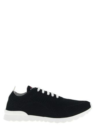 Kiton Black Lace Up Sneakers