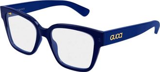 Gucci Brillen - Dames - Brillen - Blauw - 53 MM - Accessoires