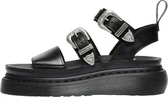 Dr. Martens (WMNS) Dr. Martens Gryphon Quad Leather Gladiator Platform Sandals Black Altas 43105001