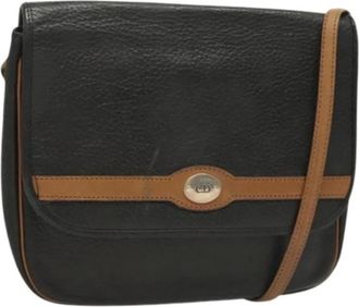 Dior Pre-owned Cross Body Bags, female, Black, Size: ONE SIZE Pre-owned Vintage Leather Shoulder Bag