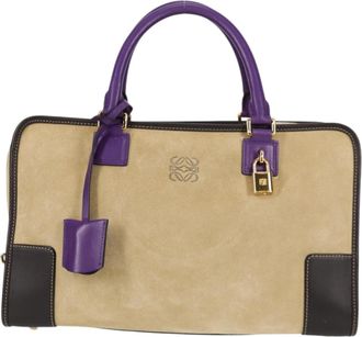 Loewe Amazona Beige Suede Handbag (Pre-Owned)