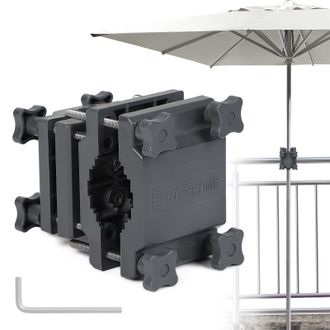 OEM Soporte De Montaje Para Sombrillas De Balc&oacute;n, Base Para Sombrillas De &Oslash; 22-38 Mm, Soporte Para Sombrilla Para Barandilla Cuadrada De 25-60 Mm O Barand