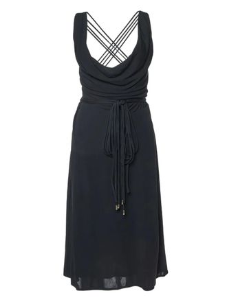 Versace Gedrapeerde jurk - Zwart