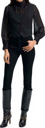 Veronica Beard Morris Wool Vest In Black