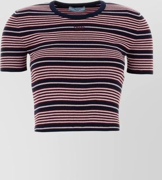 Prada embroidered knitted top